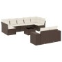 Set de sofás de jardín 10 pzas y cojines ratán sintético marrón de , Conjuntos de jardín - Ref: Foro24-3255370, Precio: 674,4...
