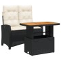Set comedor de jardín 2 pzas con cojines ratán sintético negro de , Conjuntos de jardín - Ref: Foro24-3277382, Precio: 258,09...