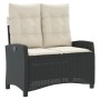 Set comedor de jardín 2 pzas con cojines ratán sintético negro de , Conjuntos de jardín - Ref: Foro24-3277382, Precio: 258,09...