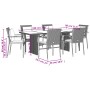 Set comedor jardín 9 pzas y cojines ratán sintético gris de , Conjuntos de jardín - Ref: Foro24-3213497, Precio: 637,50 €, De...