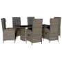 Set comedor jardín 7 pzas y cojines ratán sintético gris de , Conjuntos de jardín - Ref: Foro24-3213527, Precio: 940,47 €, De...