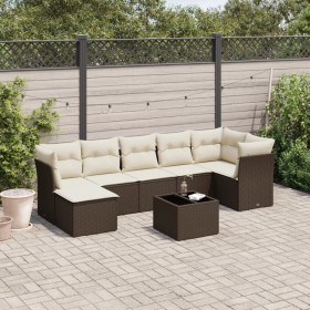 Set sofás de jardín 8 piezas y cojines ratán sintético marrón de , Conjuntos de jardín - Ref: Foro24-3249822, Precio: 491,05 ...