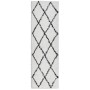 Alfombra de pelo largo moderna PAMPLONA crema y negro 80x250 cm de , Alfombras - Ref: Foro24-375363, Precio: 34,35 €, Descuen...