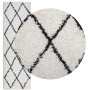 Alfombra de pelo largo moderna PAMPLONA crema y negro 80x250 cm de , Alfombras - Ref: Foro24-375363, Precio: 34,35 €, Descuen...