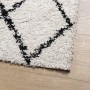 Alfombra de pelo largo moderna PAMPLONA crema y negro 80x250 cm de , Alfombras - Ref: Foro24-375363, Precio: 34,35 €, Descuen...
