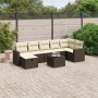 Set sofás de jardín 8 piezas y cojines ratán sintético marrón de , Conjuntos de jardín - Ref: Foro24-3263519, Precio: 515,99 ...