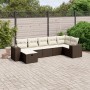 Juego de sofás de jardín 7 piezas con cojines ratán PE marrón de , Conjuntos de jardín - Ref: Foro24-3264439, Precio: 474,57 ...