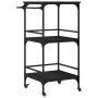 Carrito de cocina madera de ingeniería negro 60,5x50x105 cm de , Carros de cocina y comedor - Ref: Foro24-842336, Precio: 79,...