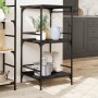 Carrito de cocina madera de ingeniería negro 60,5x50x105 cm de , Carros de cocina y comedor - Ref: Foro24-842336, Precio: 79,...