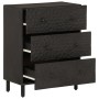 Armarios auxiliares 2 pzas madera maciza mango negro 60x33x75cm de , Aparadores - Ref: Foro24-3206283, Precio: 300,25 €, Desc...