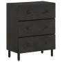 Armarios auxiliares 2 pzas madera maciza mango negro 60x33x75cm de , Aparadores - Ref: Foro24-3206283, Precio: 300,25 €, Desc...