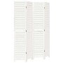 Biombo separador de 4 paneles madera maciza Paulownia blanco de , Divisores de ambientes - Ref: Foro24-358835, Precio: 120,76...