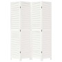 Biombo separador de 4 paneles madera maciza Paulownia blanco de , Divisores de ambientes - Ref: Foro24-358835, Precio: 120,76...
