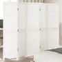 Biombo separador de 5 paneles madera maciza Paulownia blanco de , Divisores de ambientes - Ref: Foro24-358837, Precio: 126,22...