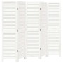 Biombo separador de 5 paneles madera maciza Paulownia blanco de , Divisores de ambientes - Ref: Foro24-358837, Precio: 126,22...
