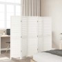 Biombo separador de 5 paneles madera maciza Paulownia blanco de , Divisores de ambientes - Ref: Foro24-358837, Precio: 126,22...