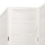 Biombo separador de 5 paneles madera maciza Paulownia blanco de , Divisores de ambientes - Ref: Foro24-358837, Precio: 126,22...