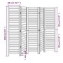 Biombo separador de 5 paneles madera maciza Paulownia blanco de , Divisores de ambientes - Ref: Foro24-358837, Precio: 126,22...