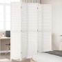 Biombo separador de 5 paneles madera maciza Paulownia blanco de , Divisores de ambientes - Ref: Foro24-358840, Precio: 179,77...