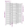 Biombo separador de 5 paneles madera maciza Paulownia blanco de , Divisores de ambientes - Ref: Foro24-358840, Precio: 179,77...