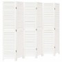 Biombo separador de 6 paneles madera maciza Paulownia blanco de , Divisores de ambientes - Ref: Foro24-358842, Precio: 186,39...