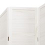 Biombo separador de 6 paneles madera maciza Paulownia blanco de , Divisores de ambientes - Ref: Foro24-358842, Precio: 186,39...