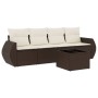 Set comedor de jardín 5 piezas y cojines ratán sintético marrón de , Conjuntos de jardín - Ref: Foro24-3221092, Precio: 323,0...