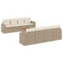 Set de sofás de jardín 9 pzas con cojines ratán sintético beige de , Conjuntos de jardín - Ref: Foro24-3256373, Precio: 667,0...