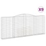 Cestas gaviones 9 uds forma de arco hierro 400x30x160/180 cm de , Maceteros y jardineras - Ref: Foro24-3146912, Precio: 1,00 ...