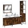 Set de muebles baño 4 pzas madera contrachapada roble ahumado de , Muebles de baño - Ref: Foro24-3214692, Precio: 248,99 €, D...