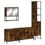 Set de muebles baño 4 pzas madera contrachapada roble ahumado de , Muebles de baño - Ref: Foro24-3214692, Precio: 248,99 €, D...
