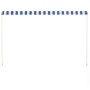 Toldo retráctil 200x150 cm azul y blanco de , Toldos - Ref: Foro24-143747, Precio: 47,24 €, Descuento: %