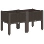 Jardinera con patas PP marrón 80x40x42 cm de , Maceteros y jardineras - Ref: Foro24-367895, Precio: 60,02 €, Descuento: %