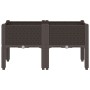 Jardinera con patas PP marrón 80x40x42 cm de , Maceteros y jardineras - Ref: Foro24-367895, Precio: 60,02 €, Descuento: %