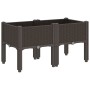 Jardinera con patas PP marrón 80x40x42 cm de , Maceteros y jardineras - Ref: Foro24-367895, Precio: 60,02 €, Descuento: %
