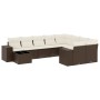 Set de sofás de jardín 10 pzas y cojines ratán sintético marrón de , Conjuntos de jardín - Ref: Foro24-3223062, Precio: 667,1...