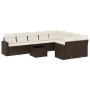 Set de sofás de jardín 10 pzas y cojines ratán sintético marrón de , Conjuntos de jardín - Ref: Foro24-3219443, Precio: 624,1...
