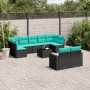 Set de sofás de jardín 10pzas con cojines ratán sintético negro de , Conjuntos de jardín - Ref: Foro24-3219417, Precio: 768,1...