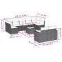 Set de sofás de jardín 10pzas con cojines ratán sintético negro de , Conjuntos de jardín - Ref: Foro24-3219417, Precio: 768,1...