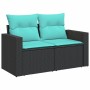 Set de sofás de jardín 6 pzas con cojines ratán sintético negro de , Conjuntos de jardín - Ref: Foro24-3218977, Precio: 474,3...