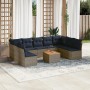 Set de sofás de jardín 10 pzas con cojines ratán sintético gris de , Conjuntos de jardín - Ref: Foro24-3256124, Precio: 681,4...