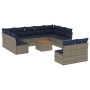 Set sofás de jardín con cojines 12 piezas ratán sintético gris de , Conjuntos de jardín - Ref: Foro24-3256222, Precio: 821,51...