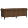 Sofá Chesterfield de 3 plazas tela marrón de , Sofás - Ref: Foro24-372564, Precio: 366,21 €, Descuento: %
