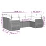 Set sofás de jardín 6 piezas y cojines ratán sintético marrón de , Sofás modulares de exterior - Ref: Foro24-3221782, Precio:...
