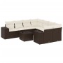 Set de sofás de jardín 9 pzas y cojines ratán sintético marrón de , Sofás modulares de exterior - Ref: Foro24-3222362, Precio...