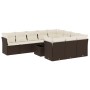 Set de sofás de jardín 11 pzas cojines ratán sintético marrón de , Conjuntos de jardín - Ref: Foro24-3218233, Precio: 714,29 ...