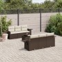 Juego de sofás de jardín 7 piezas con cojines ratán PE marrón de , Conjuntos de jardín - Ref: Foro24-3219912, Precio: 463,01 ...