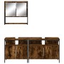 Set de muebles baño 3 pzas madera contrachapada roble ahumado de , Muebles de baño - Ref: Foro24-3214667, Precio: 153,91 €, D...