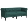 Sofá Chesterfield de 2 plazas tela verde oscuro de , Sofás - Ref: Foro24-372551, Precio: 321,73 €, Descuento: %
