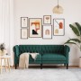 Sofá Chesterfield de 2 plazas tela verde oscuro de , Sofás - Ref: Foro24-372551, Precio: 321,73 €, Descuento: %